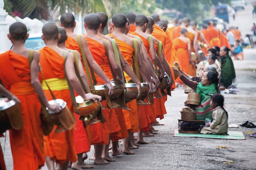 Monks on the street