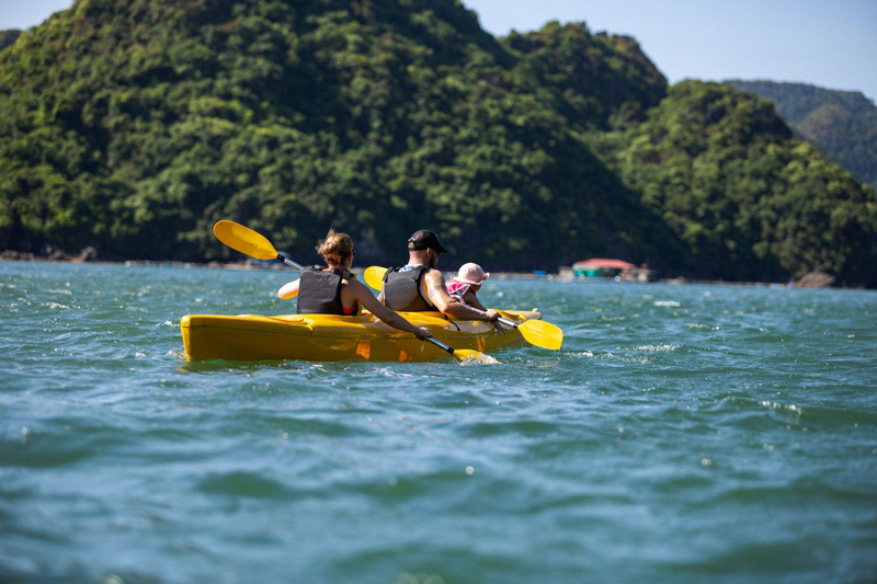 Kayaking on Halong Bay