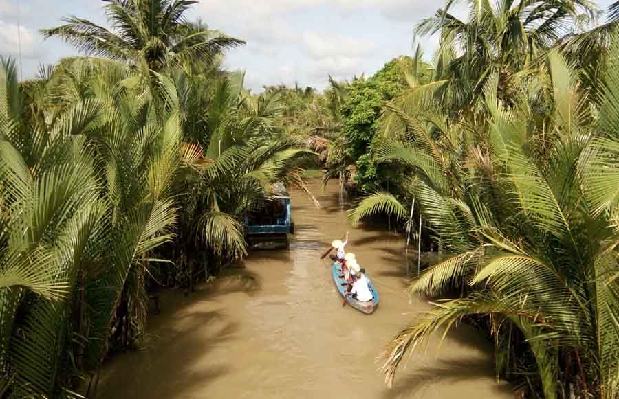 Boat trip in Coconut forest Ben Tre