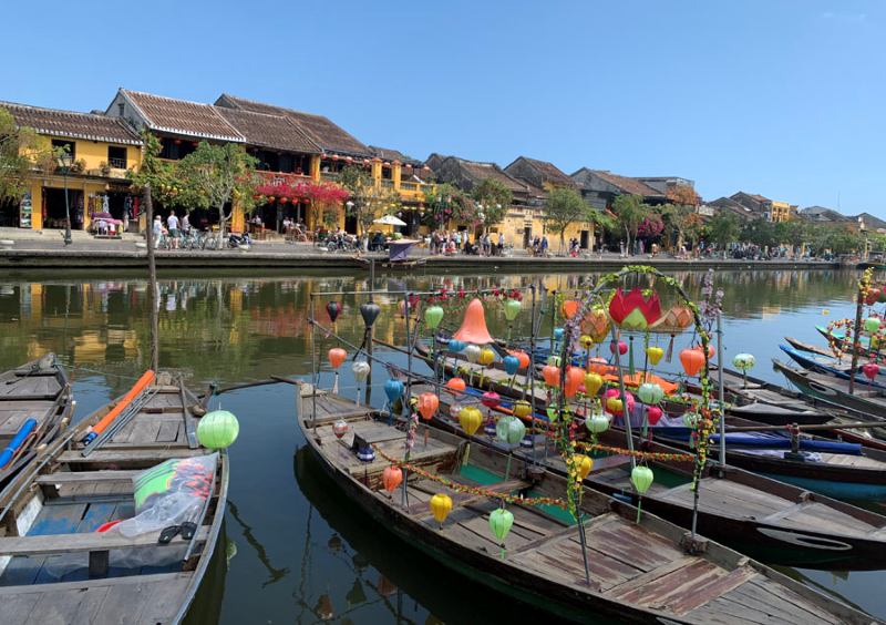 on the bank of Thu Bon River in Hoi An Ancient Town