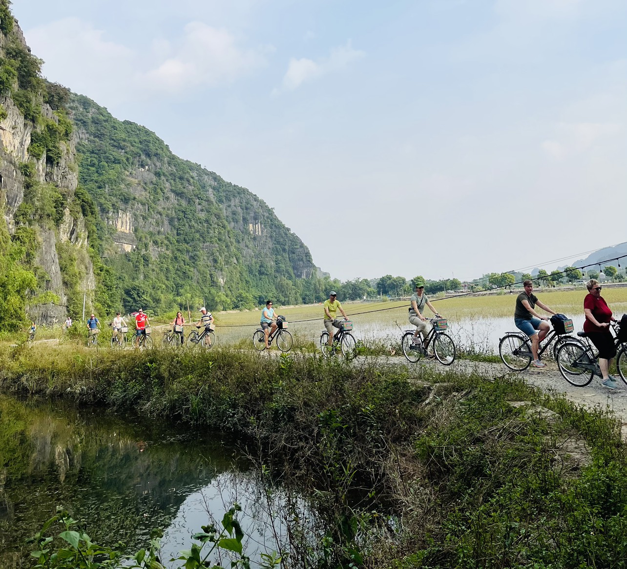 Cycling in Tam Coc
