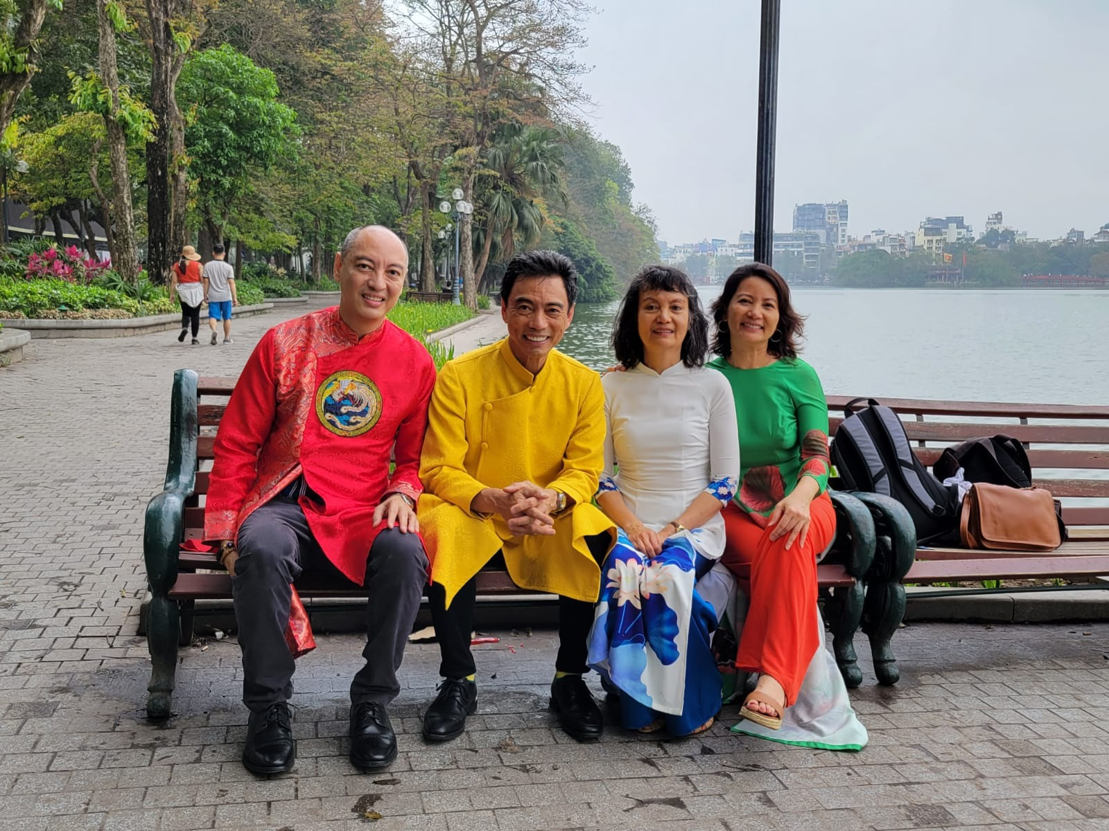Filipino tourists in Vietnam Traditional dress - Ao Dai