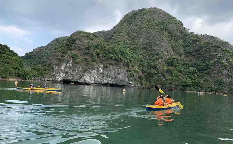 Kayaking in Halong Bay